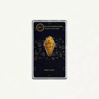 BTC 5 Gram Pure Gold Icecream cone- Exclusive Gifting and Collectable 24 carat-0