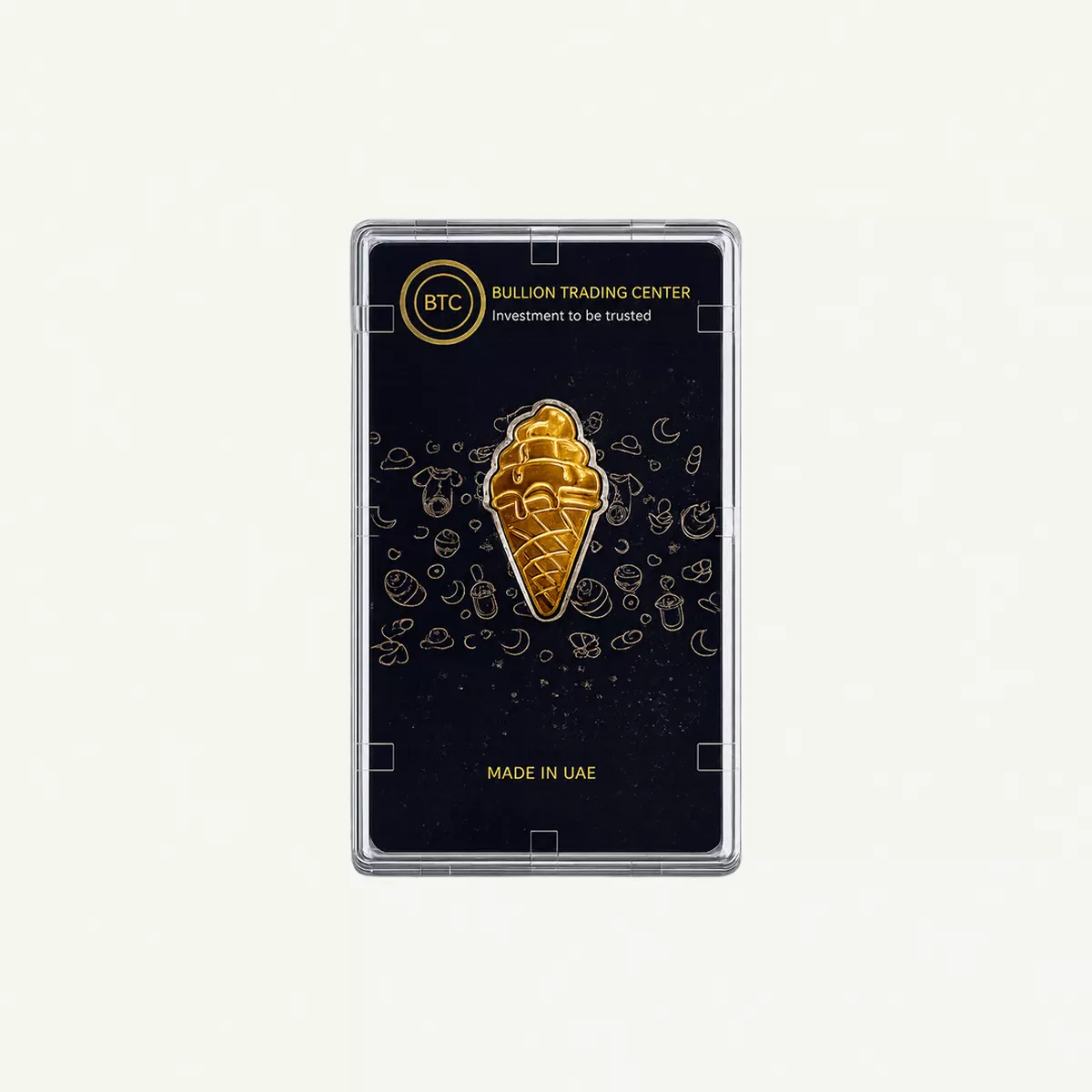 BTC 5 Gram Pure Gold Icecream cone- Exclusive Gifting and Collectable 24 carat