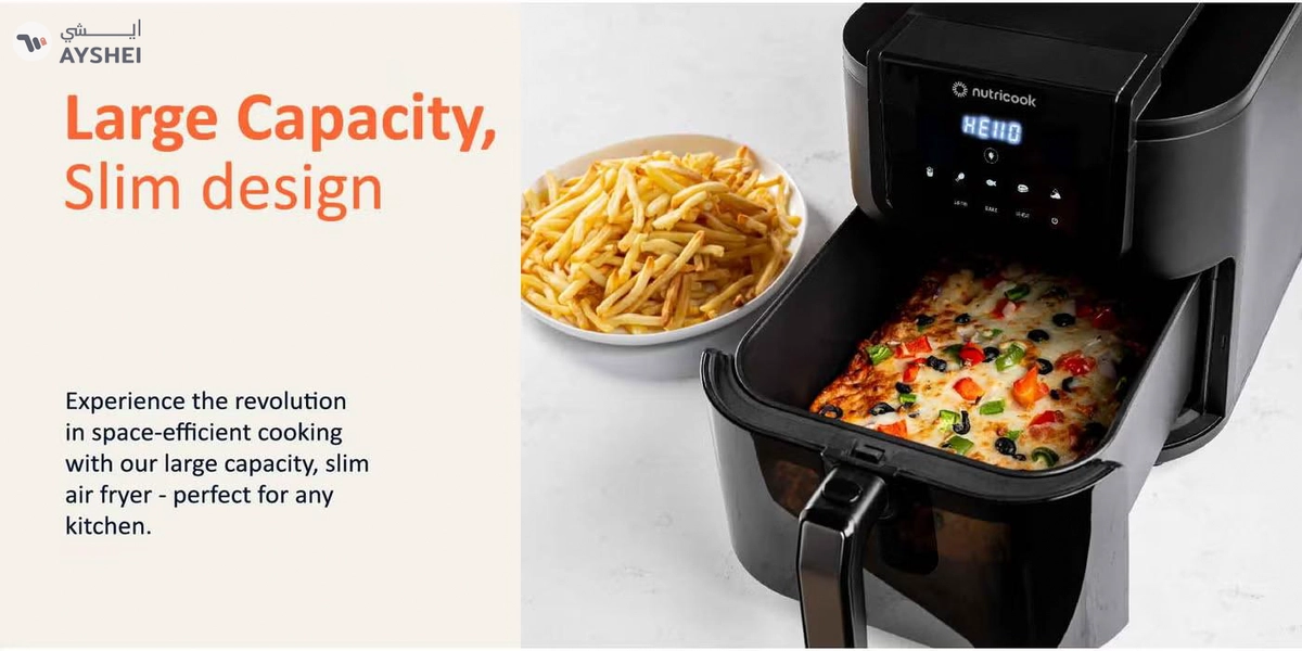 Nutricook Digital Slim Air Fryer XL,7.6L Capacity-3-3