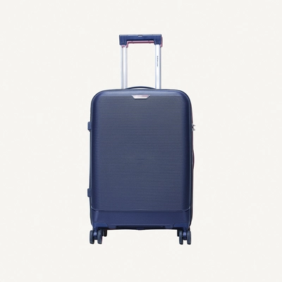 British Traveller 3-Piece Polypropylene Luggage Set | 20”, 24”, 28” Lightweight Suitcases with 360° Spinner Wheels, TSA Lock, Water & Scratch Resistant | Durable Hard Shell Trolley Bags with Telescopic Handle - Blue-3