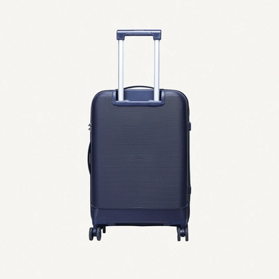 British Traveller 3-Piece Polypropylene Luggage Set | 20”, 24”, 28” Lightweight Suitcases with 360° Spinner Wheels, TSA Lock, Water & Scratch Resistant | Durable Hard Shell Trolley Bags with Telescopic Handle - Blue-4