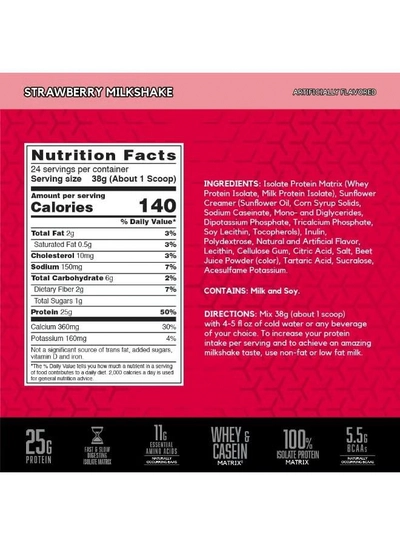 BSN Syntha 6 Isolate, Strawberry Milkshake, 2.01 LB-1
