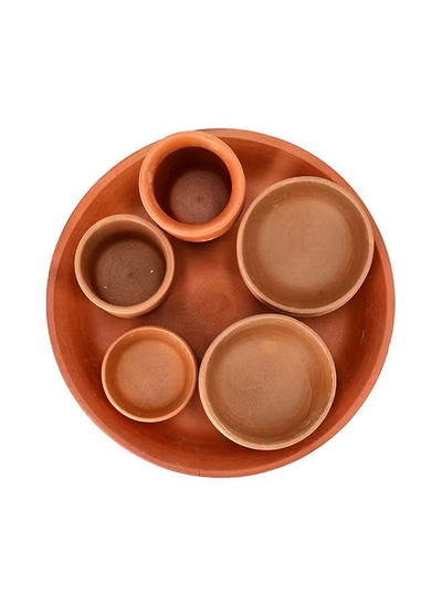 Olsenmark Traditional Cookware Dinner Set, 8 Piece Dinnerware, OMCP6027 ,100% Eco-Friendly ,Beneficial And Health, Clay Pot-4