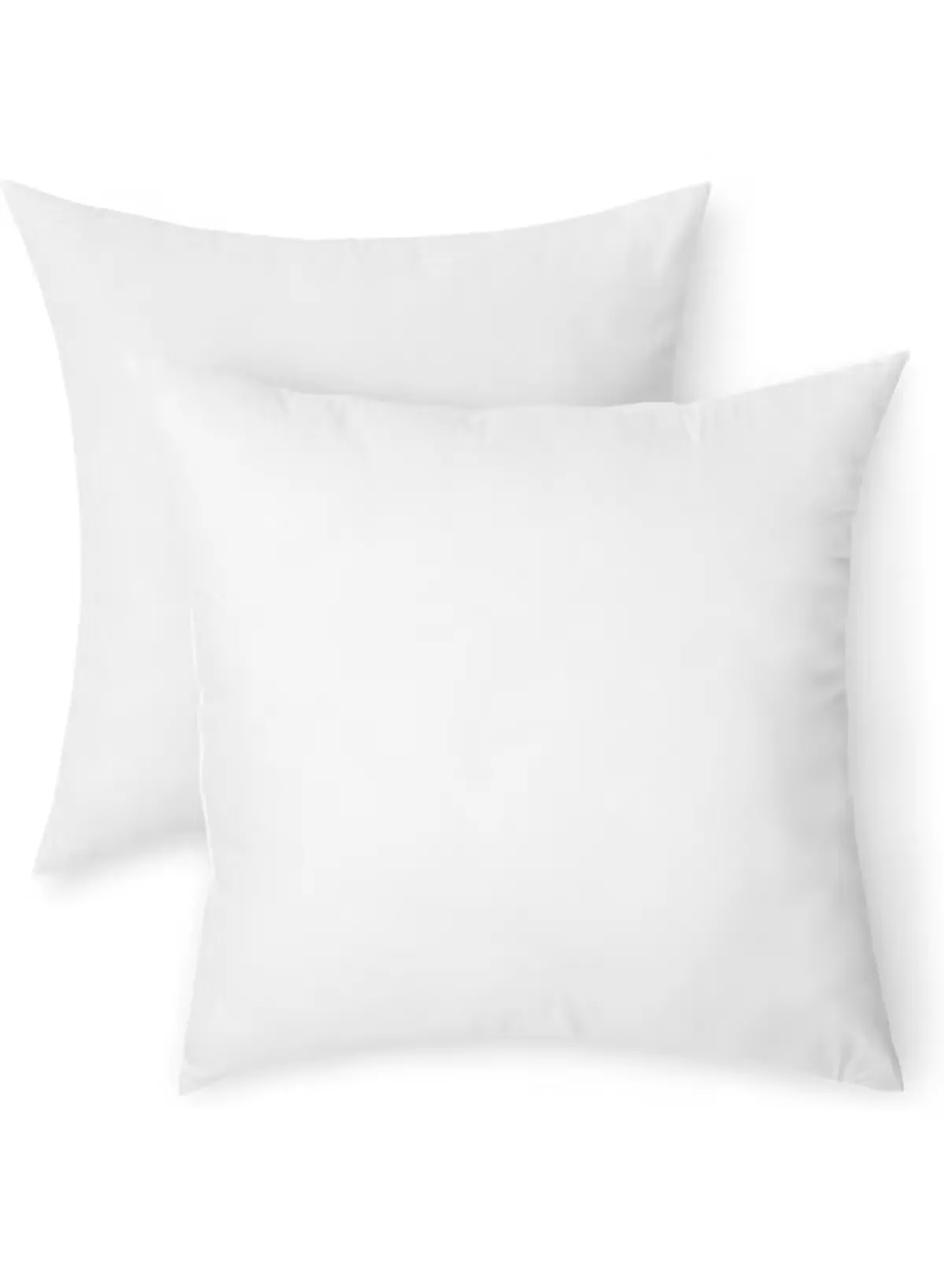 Eworld Pack of 2 White Mellow Cushion Set – 100% Cotton Cover, 550 GSM, Microfiber Filled Soft Decorative Throw Pillows for Sofa, Bed & Living Room – Multiple Sizes Available-3-3