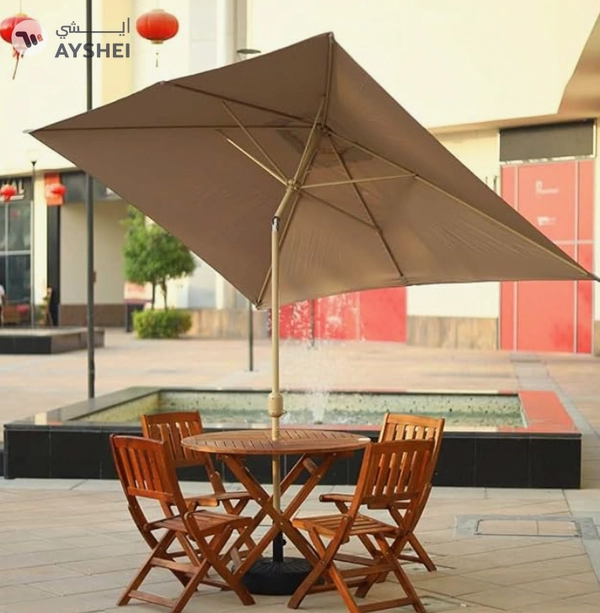 YATAI Rectangular Umbrella UV Protection With Plastic Base Water Sand Filled Waterproof