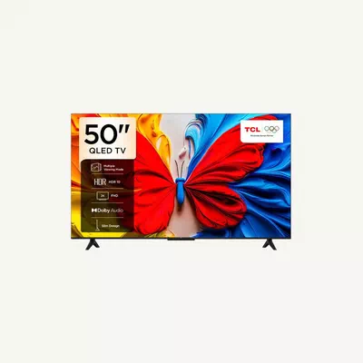 TCL 50 Inch Smart TV QLED HDR 10 Google TV, FHD, 60Hz, Dolby Audio, Game Mode, Multiple Eye Care with Slim Design, Google Cast, (2025 Model), 50S5K Black-0