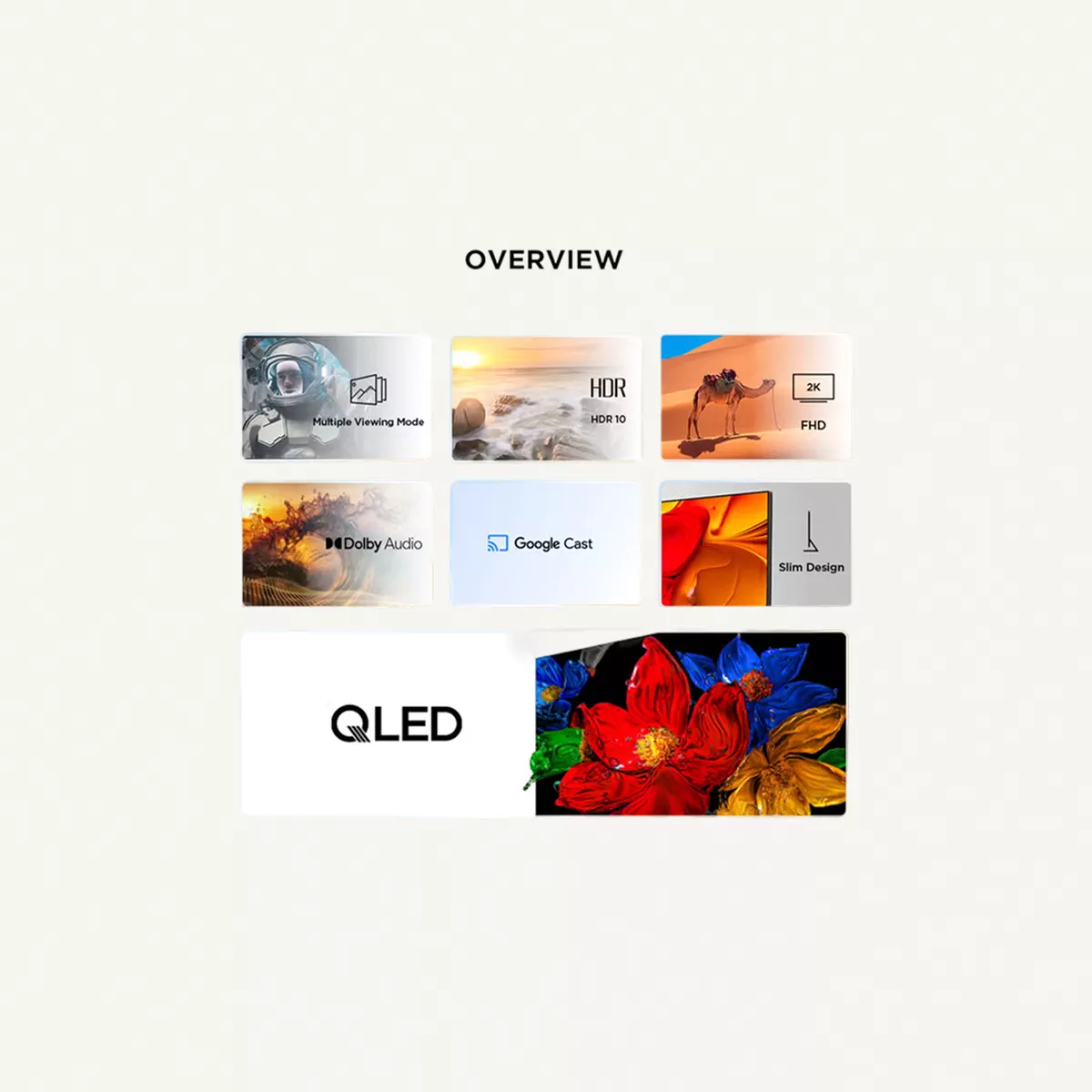 TCL 50 Inch Smart TV QLED HDR 10 Google TV, FHD, 60Hz, Dolby Audio, Game Mode, Multiple Eye Care with Slim Design, Google Cast, (2025 Model), 50S5K Black-1-1