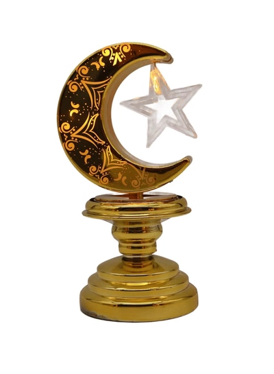 Yuwell Battery Operated Ramadan Decoration Light LED Moon Stars Decoration Night Light Desk Lamp For Indoor And Outdoor Decoration Led Lamp (AAAX3 Required Not Included-5