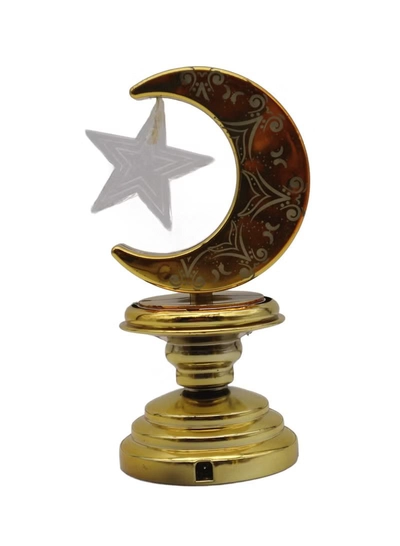 Yuwell Battery Operated Ramadan Decoration Light LED Moon Stars Decoration Night Light Desk Lamp For Indoor And Outdoor Decoration Led Lamp (AAAX3 Required Not Included-1