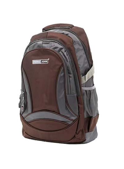 PARAJOHN Nylon Zipper Back Pack Coffee-1