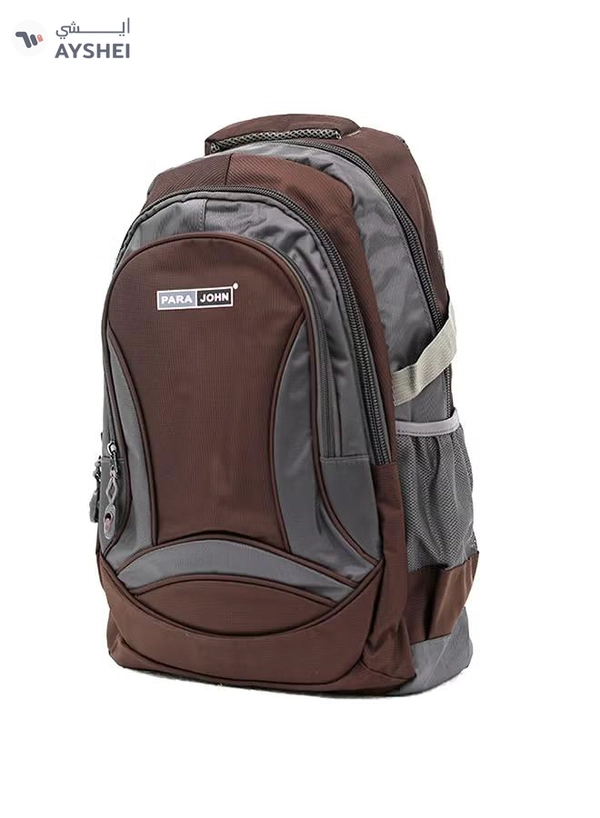 PARAJOHN Nylon Zipper Back Pack Coffee