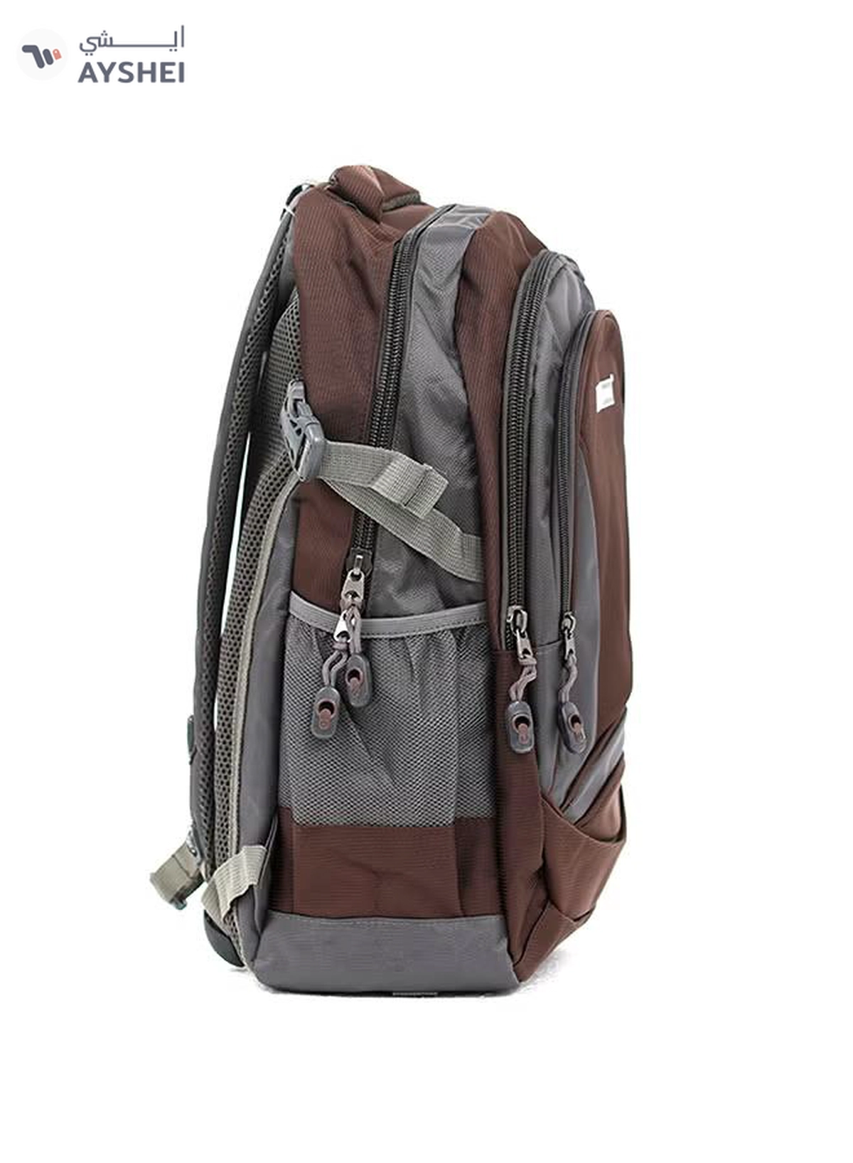 PARAJOHN Nylon Zipper Back Pack Coffee-2-2