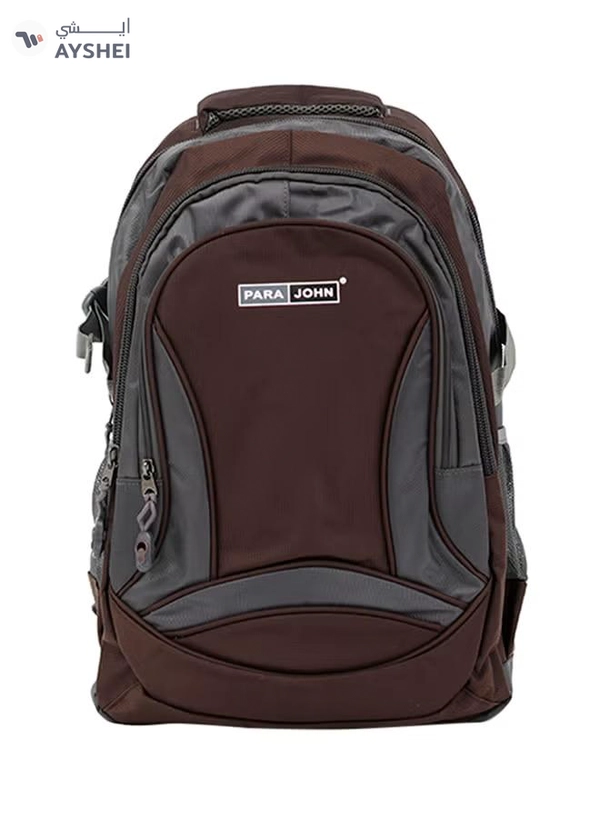 PARAJOHN Nylon Zipper Back Pack Coffee