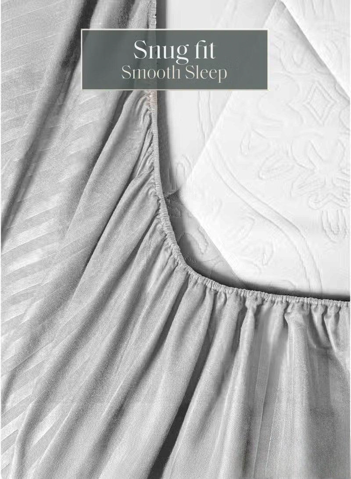 Premium Striped Duvet Set All Season – 4-Pieces Set Grey | King Size 220x240 cm | Ultra-Soft, Wrinkle-Resistant & Made in Dubai | Includes Duvet Cover, Fitted Sheet (200x200 cm) & 2 Pillowcases (50x70 cm)-4-4