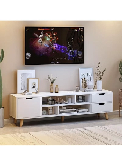 DubaiGallery Upgraded Modern Simple Storage Shelves and TV Cabinet Combination Set Table For Home Living Room Furniture-2