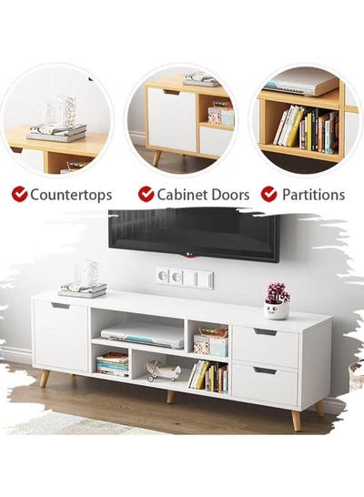 DubaiGallery Upgraded Modern Simple Storage Shelves and TV Cabinet Combination Set Table For Home Living Room Furniture-1
