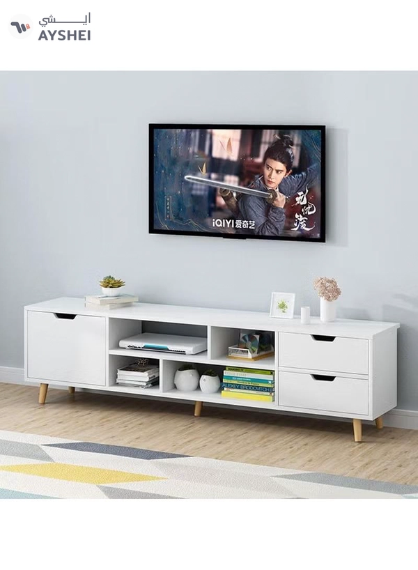 DubaiGallery Upgraded Modern Simple Storage Shelves and TV Cabinet Combination Set Table For Home Living Room Furniture