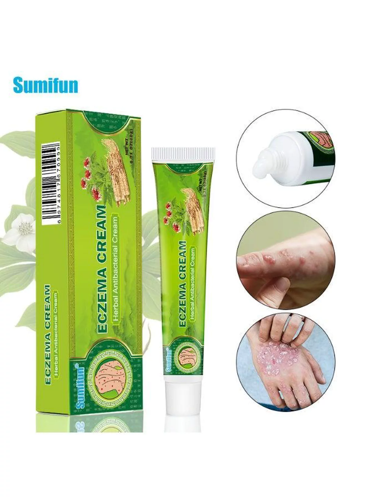 Sumifun Eczema Cream Herbal Antibacterial Cream for Everyday Skin Care, Designed with Traditional Botanical Ingredients to Provide Moisturizing Comfort and Refreshing Care for Dry, Sensitive, and Irritated-Looking Skin-1-1