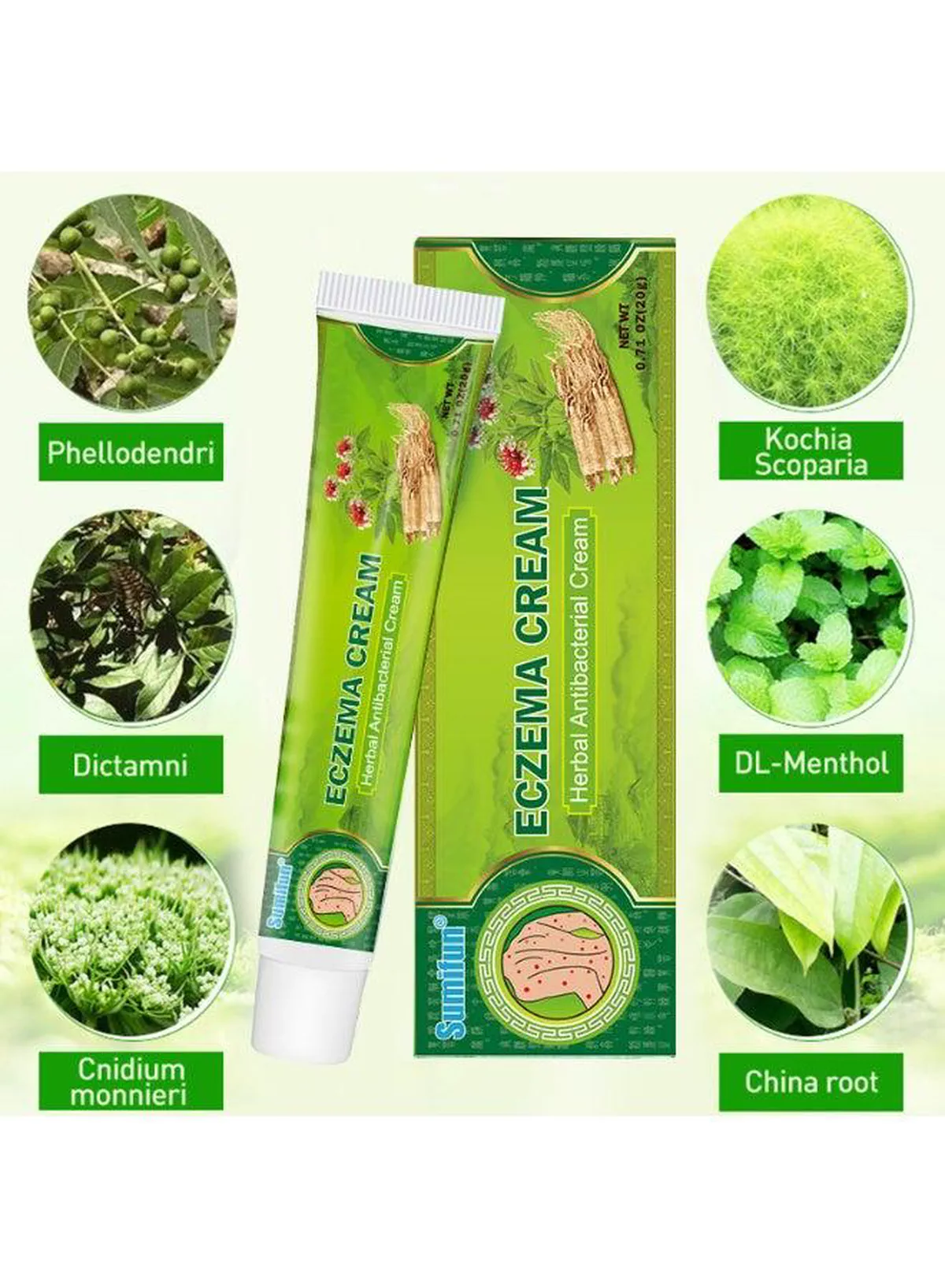 Sumifun Eczema Cream Herbal Antibacterial Cream for Everyday Skin Care, Designed with Traditional Botanical Ingredients to Provide Moisturizing Comfort and Refreshing Care for Dry, Sensitive, and Irritated-Looking Skin-4-4