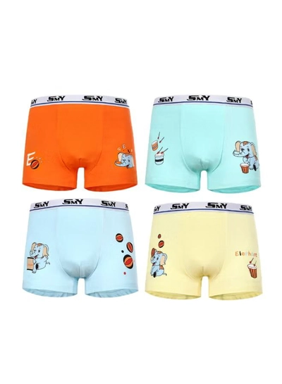 babyqlo 4 Pack Elephant Printed Boxer Multicolour-0