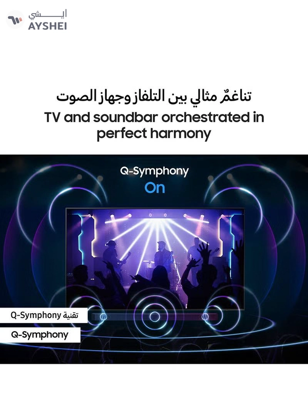 Samsung Smart TV, Super Big TV, Crystal UHD, DU9000, 98 Inch, 2024, Supersize Picture Enhancer, Motion Xcelerator 120Hz, Tizen OS, Q-Symphony UA98DU9000UXZN Graphite Black