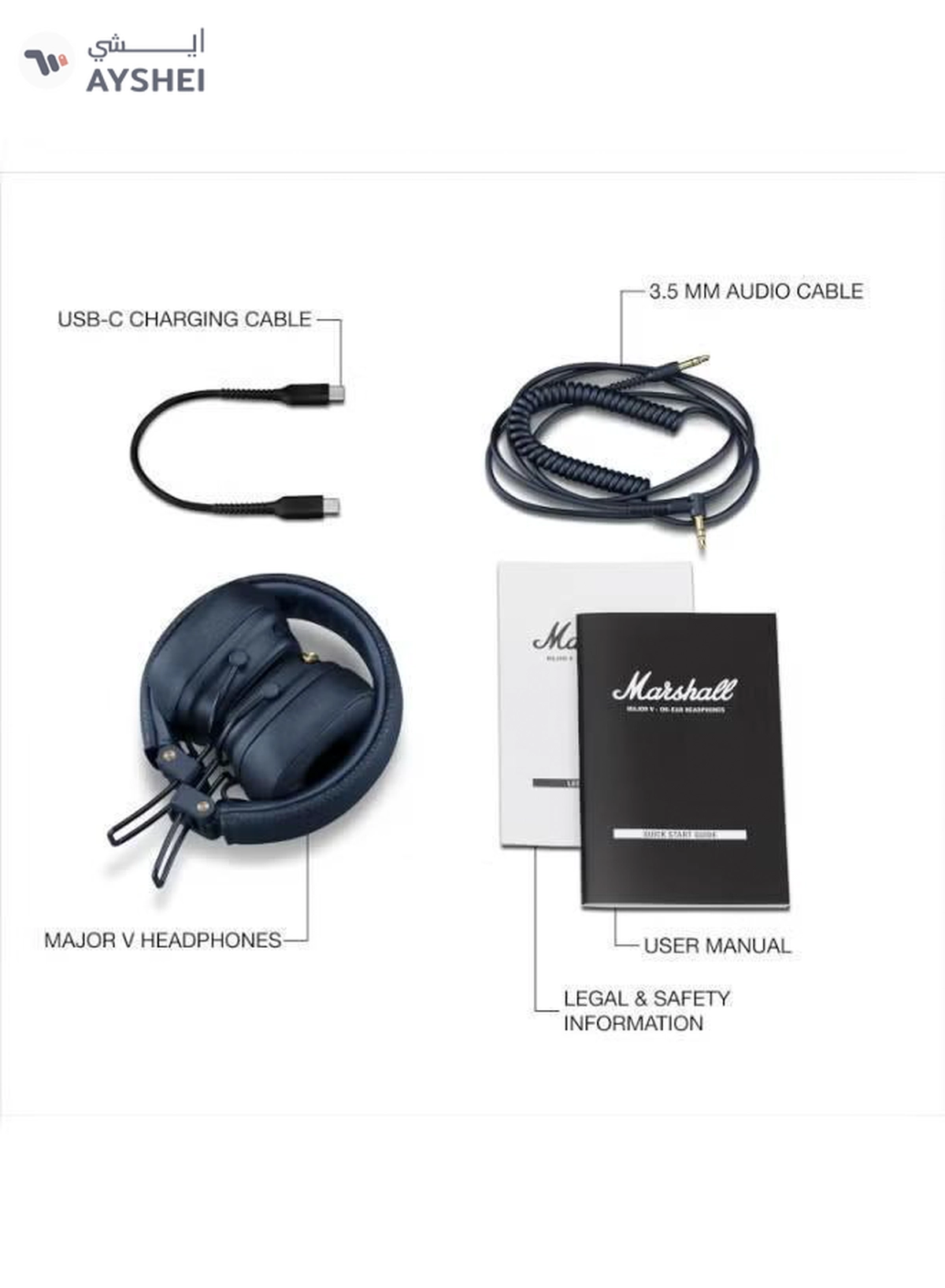 Marshall Major V Bluetooth Headphones - Foldable Bluetooth Wireless Headphones-2-2