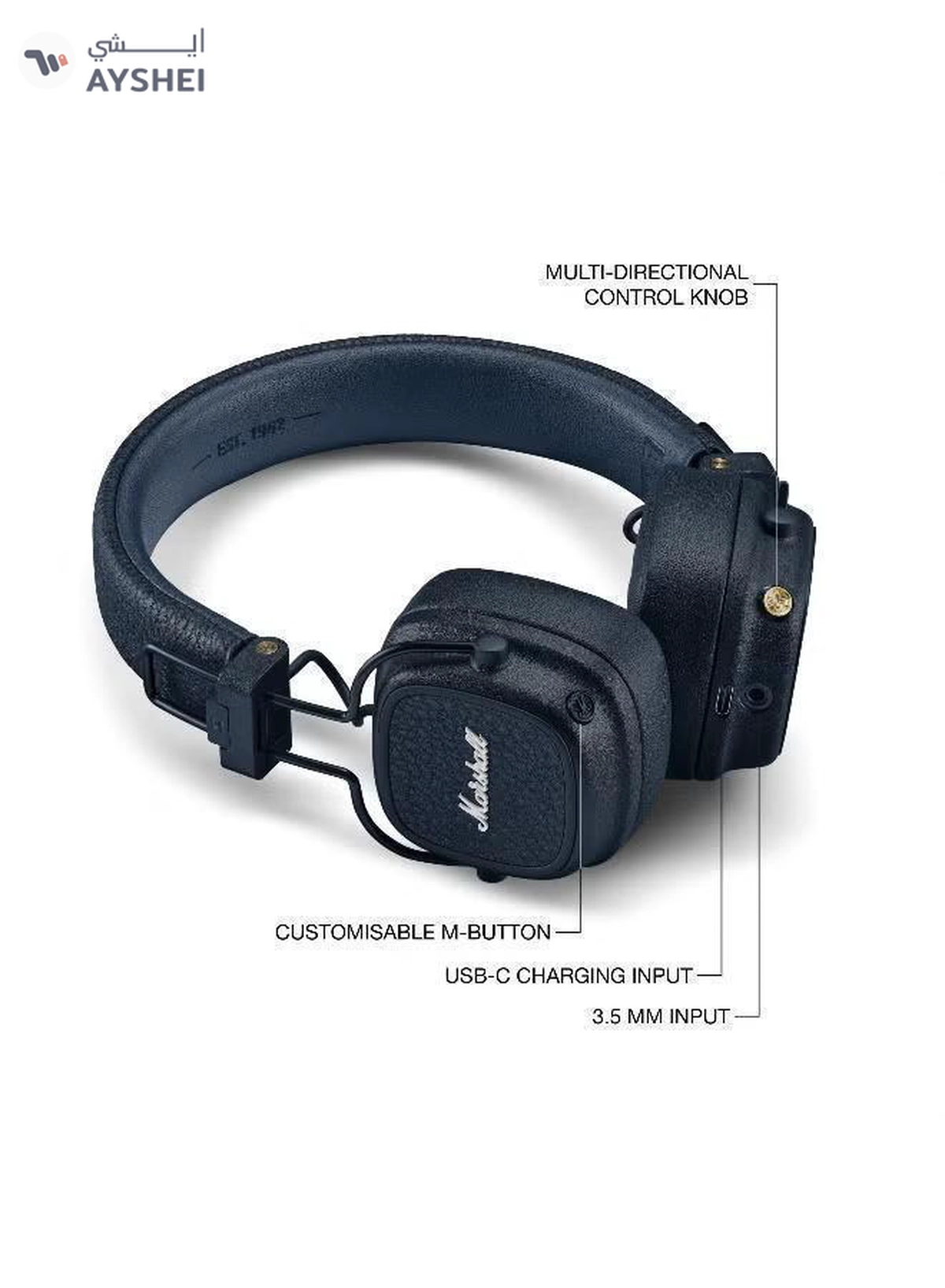 Marshall Major V Bluetooth Headphones - Foldable Bluetooth Wireless Headphones-3-3