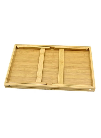 Kole Imports Bamboo Bed Tray With Folding Legs Brown 19.75x12inch-5