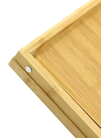 Kole Imports Bamboo Bed Tray With Folding Legs Brown 19.75x12inch-4