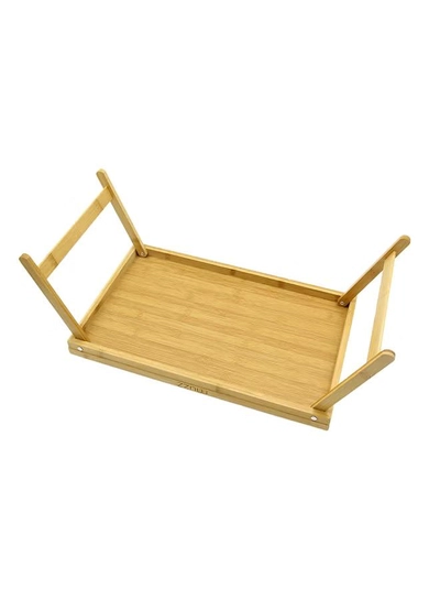 Kole Imports Bamboo Bed Tray With Folding Legs Brown 19.75x12inch-2