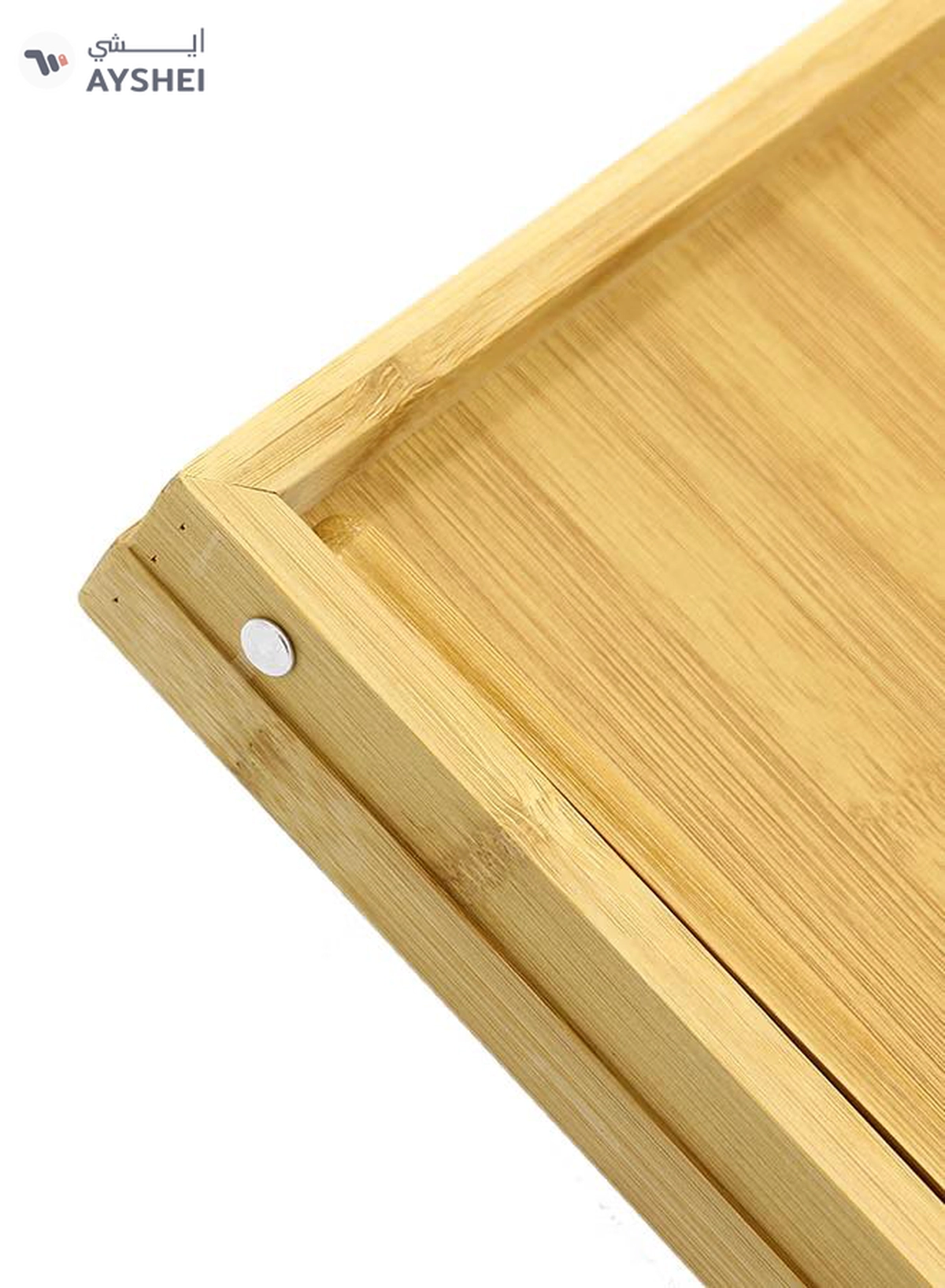 Kole Imports Bamboo Bed Tray With Folding Legs Brown 19.75x12inch-4-4