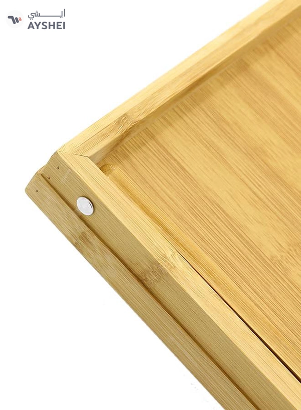 Kole Imports Bamboo Bed Tray With Folding Legs Brown 19.75x12inch