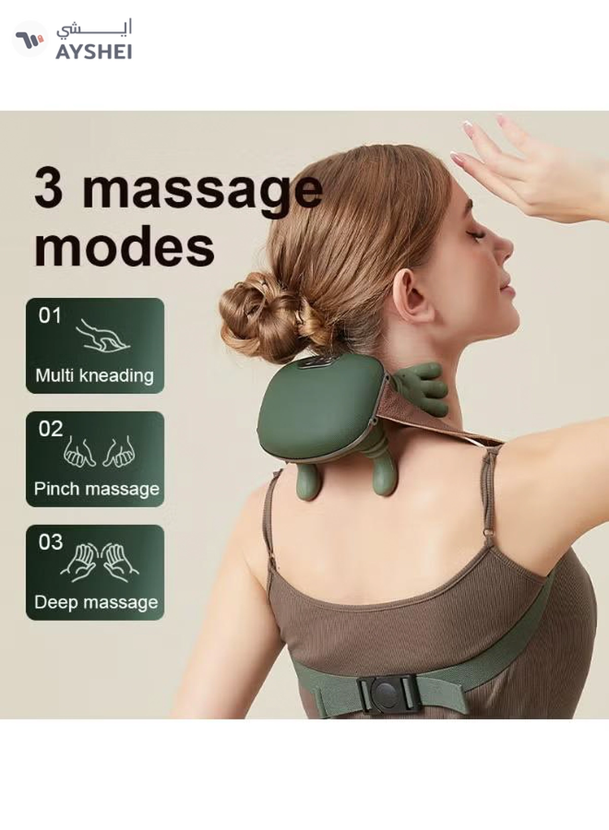 DubaiGallery Everyday Neck Pain Relief Massager for Busy Lifestyles Perfect for daily use, this device helps ease neck stiffness and shoulder discomfort caused by long sitting hours, screen time, or physical strain.-2-2
