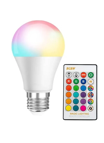 Yuwell 12Pcs RGBW Smart LED Light Bulb 24 Color Changing Bulb With Remote Control Smart Bulb With 16 Million Color Range E27-18W Bulb 50000 Hour Lifespan 2700K-6500K Color Temperature For Room Decoration-7