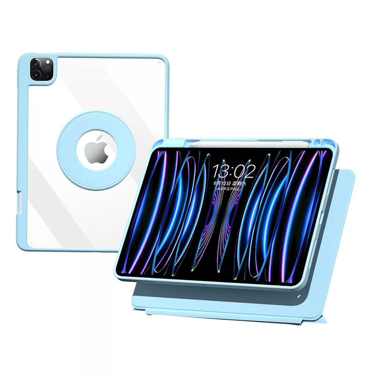 KLIK Magnetic Detachable Case for iPad Pro 11" M5/M4, Sky Blue