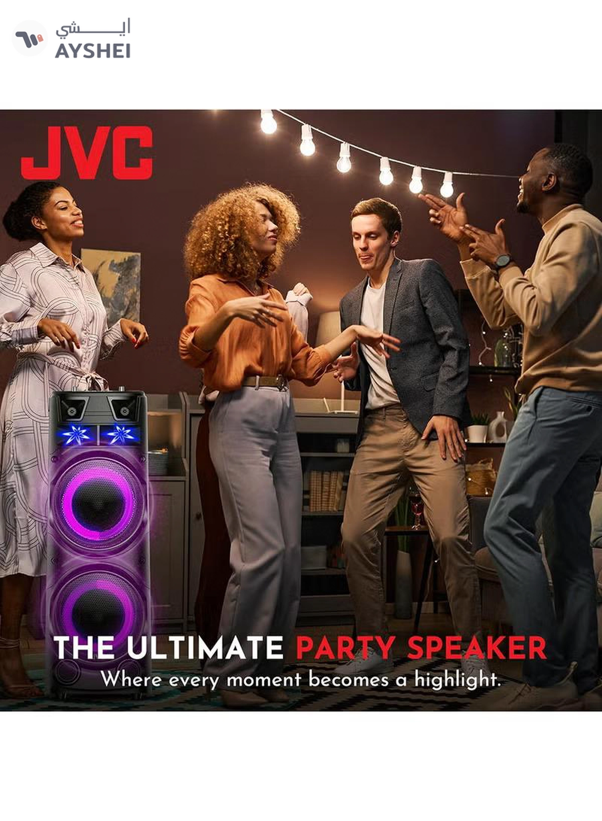 JVC Portable Bluetooth Party speaker with wireless mic and remote control XS-N7222PB Black-5-5