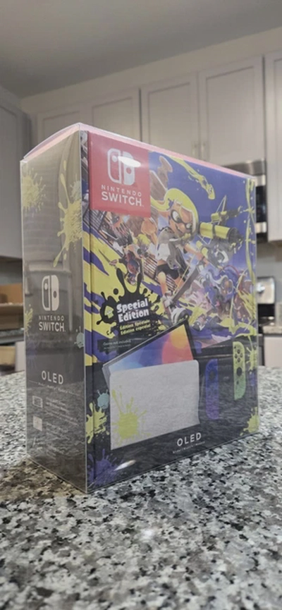 Authentic Nintendo Switch - OLED Splatoon 3 Special Edition 64GB New Sealed-0