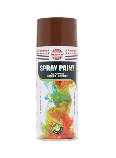 Asmaco Quick Drying Smooth Finish Premium Quality Durable High-Gloss Spray Paint Brown 400mm -0