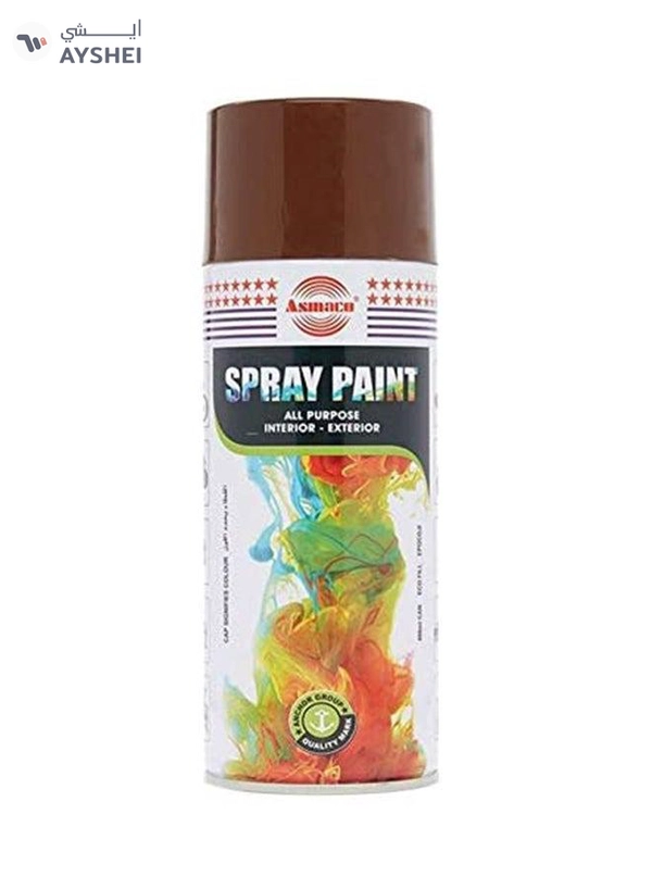 Asmaco Quick Drying Smooth Finish Premium Quality Durable High-Gloss Spray Paint Brown 400mm 