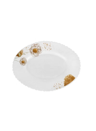 Delcasa 33 Piece Opalware Dinner Set DC3709 Includes Oval Plate, Dinner and Flat Plates, Salad Bowls and Soup Spoons-1