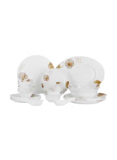 Delcasa 33 Piece Opalware Dinner Set DC3709 Includes Oval Plate, Dinner and Flat Plates, Salad Bowls and Soup Spoons-0