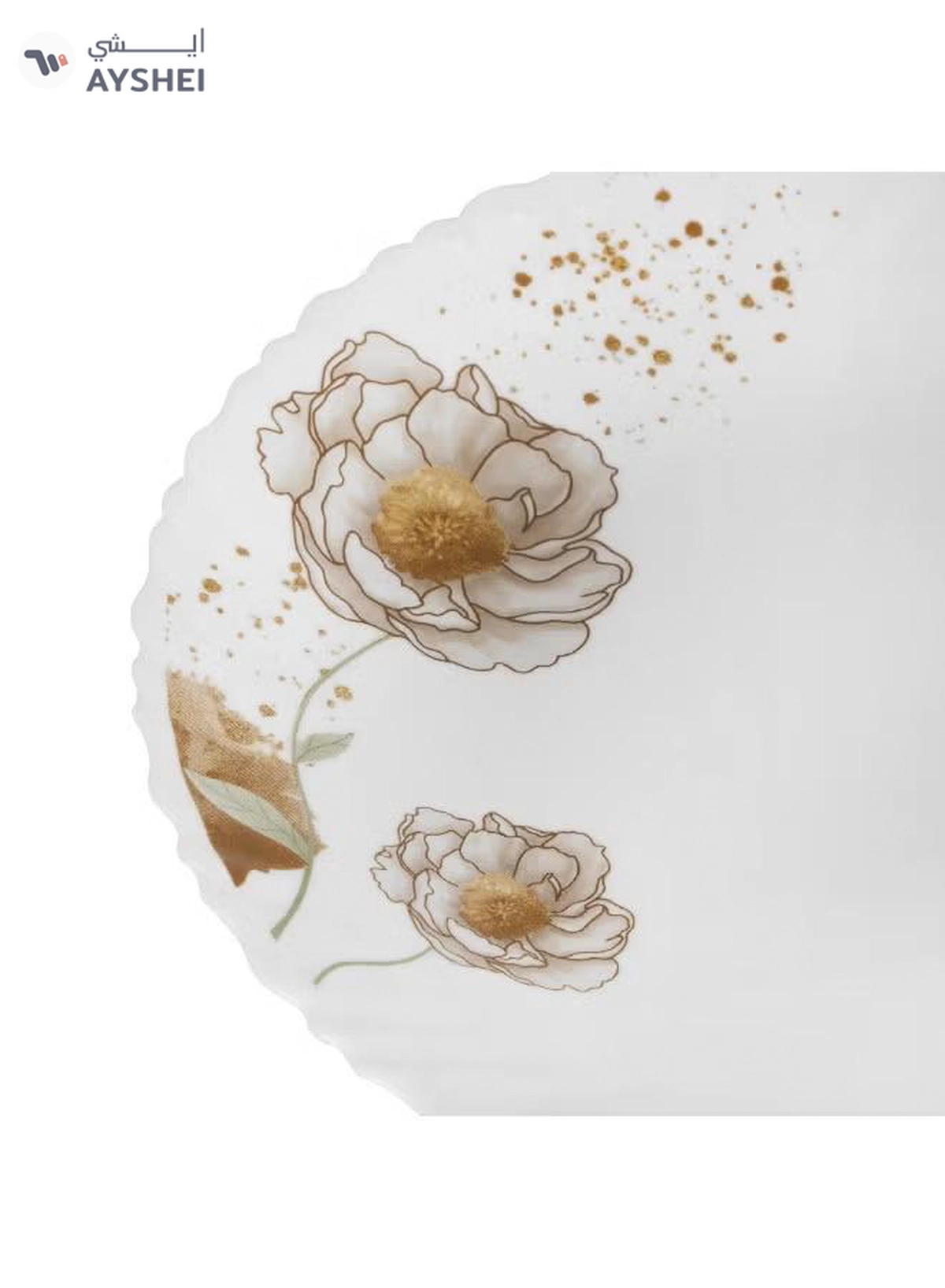 Delcasa 33 Piece Opalware Dinner Set DC3709 Includes Oval Plate, Dinner and Flat Plates, Salad Bowls and Soup Spoons-5-5