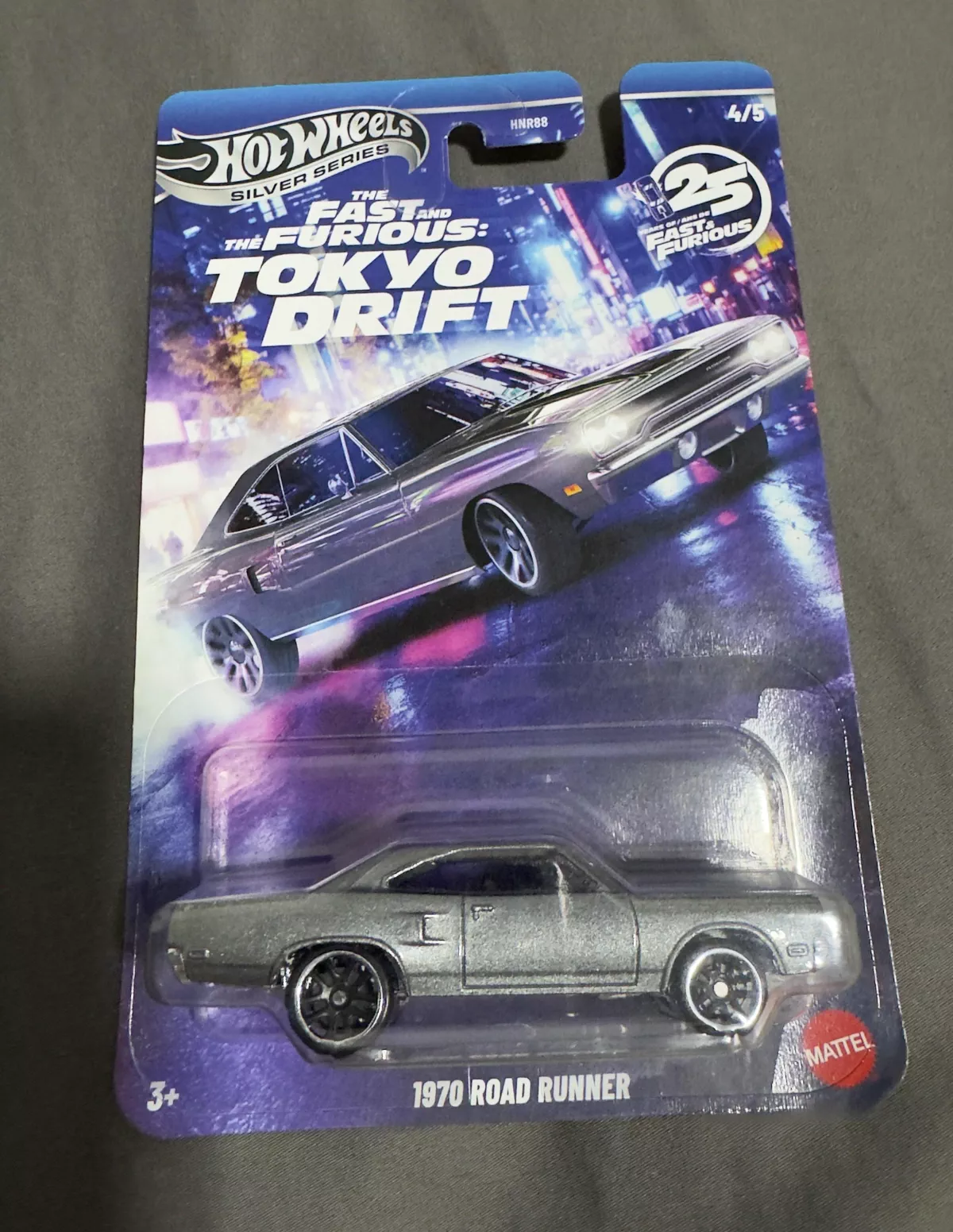 1970 Road Runner Fast and Furious Hot Wheels Silver series