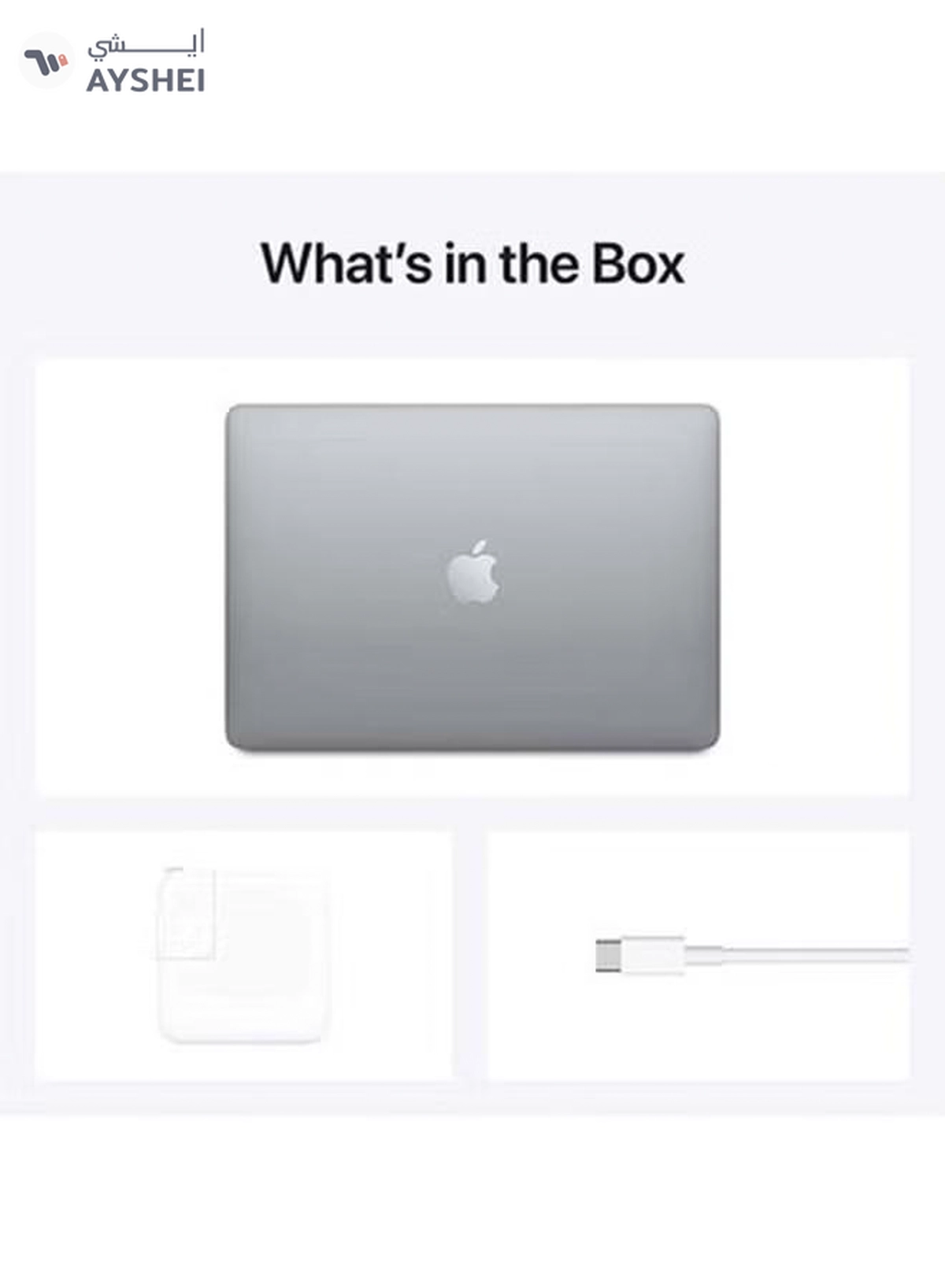 Apple Macbook Air MGN63 13" Display, Apple M1 Chip With 8-Core Processor and 7-Core Graphics / 8GB RAM / 256GB SSD/ English Keyboard(International version) English Space Grey-2-2