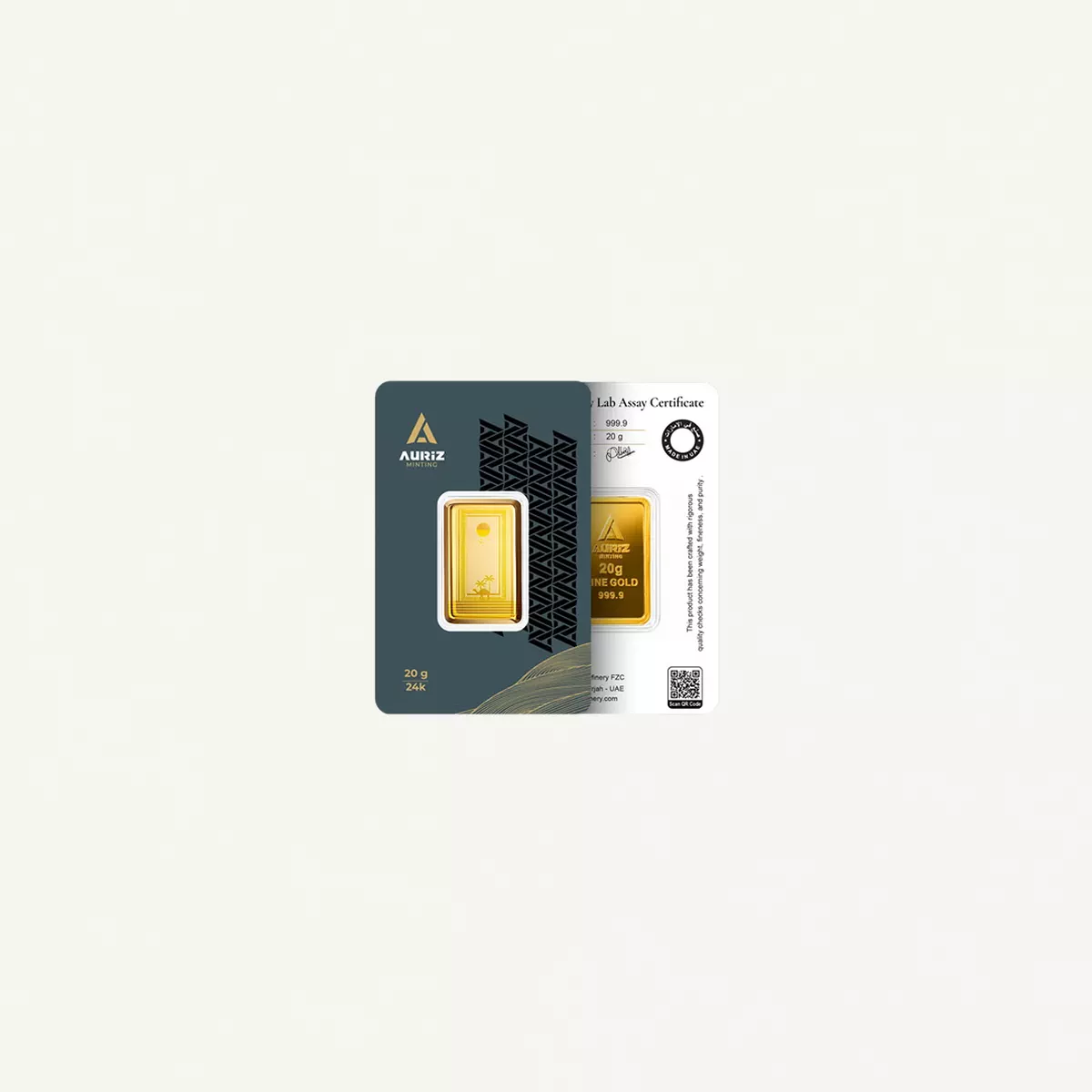 Auriz Minting 20gm 24K Gold Bar - Variable design-3-3