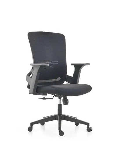 SM3: Mid Back Mesh Chair (White / Black)-1