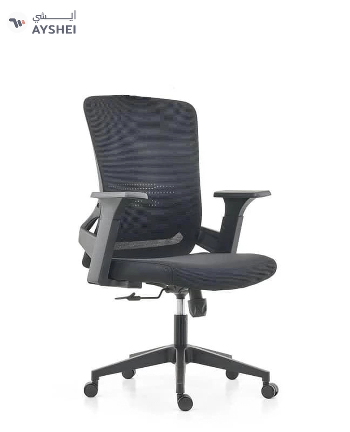 SM3: Mid Back Mesh Chair (White / Black)-1-1