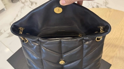 Saint Laurent Loulou Puffer Black Quilted Leather Shoulder Bag-3