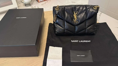 Saint Laurent Loulou Puffer Black Quilted Leather Shoulder Bag-4