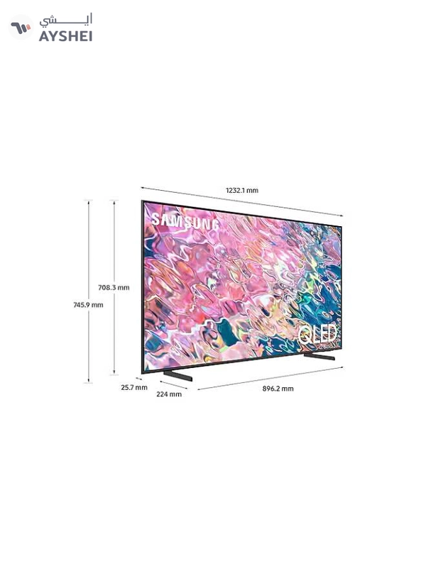 Samsung 55 Inch 4K UHD Smart QLED TV with Built in Receiver (Open Box) - 55Q60BA black